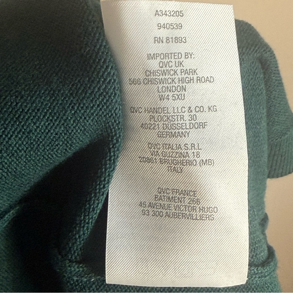 IZAACMIZRAHILIVE! Dark Green Cardigan With Pockets NWT - Picture 9 of 9